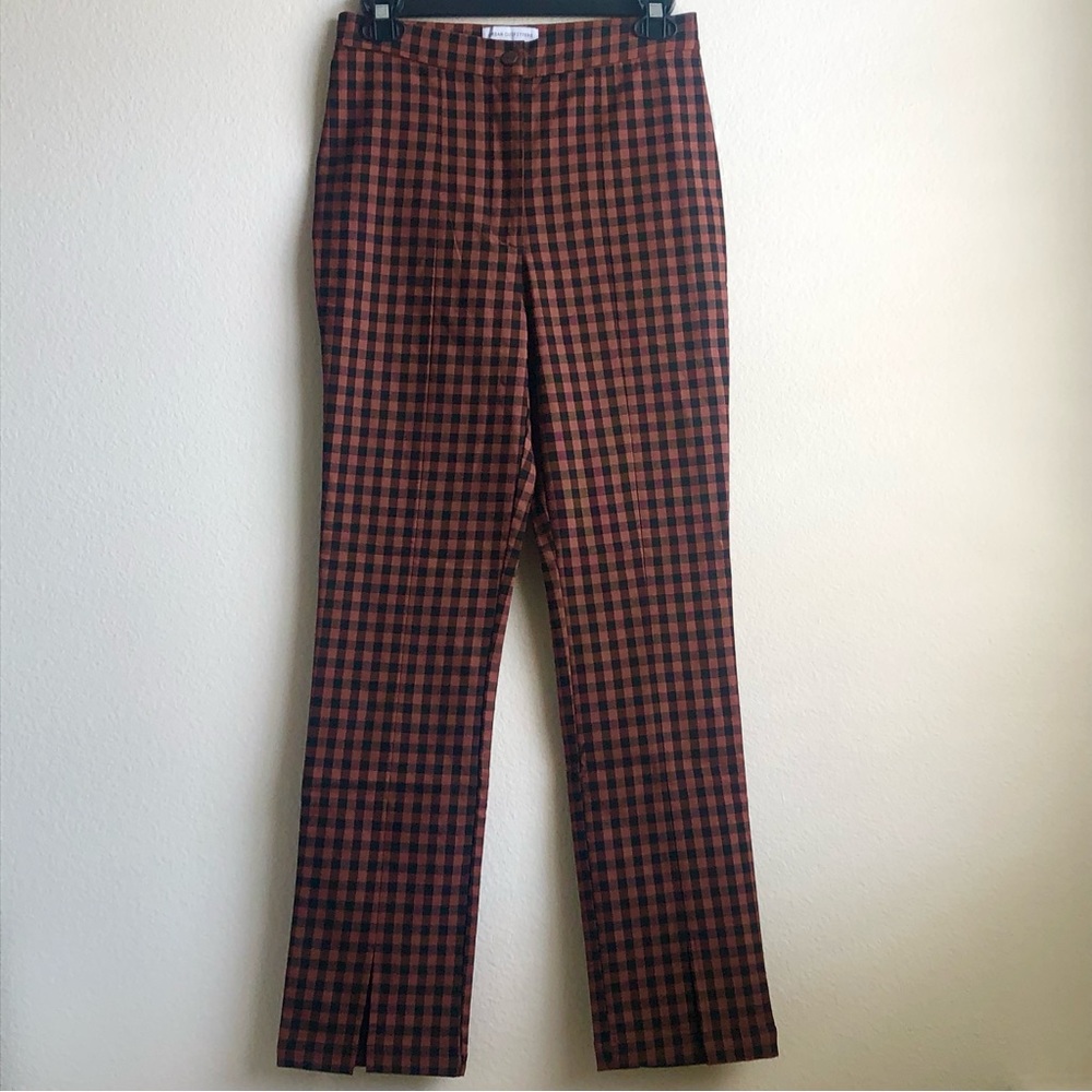 Urban Outfitters UO Tessa Plaid Notched Pants